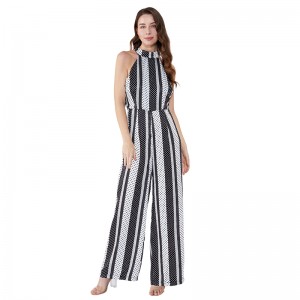 Streak painettu riimukaula Plus-koko Jumpsuit rasvoille naisille JCGJ190315072